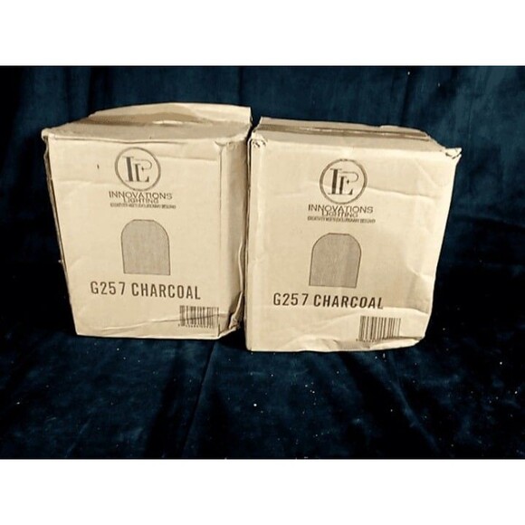 Lot of 2 - Innovations Caledonia 5" Light Glass, Colorful Bell/Charcoal - G257 - Picture 2 of 7